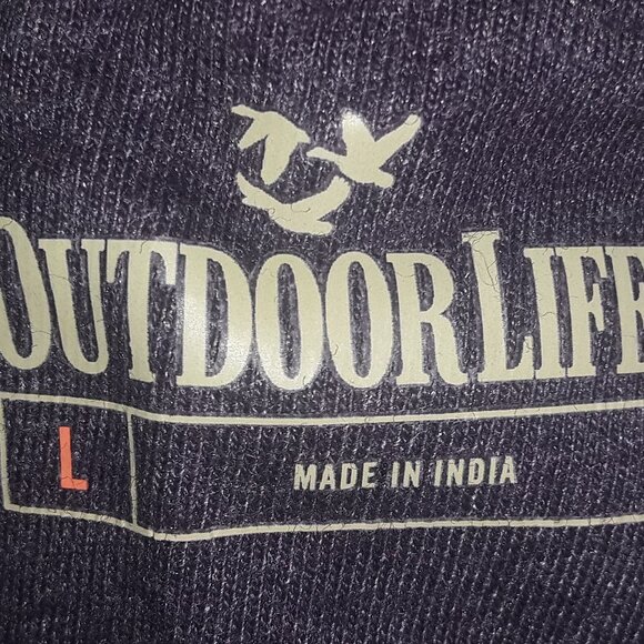 Outdoor Life Men's Size LG Purple Long Sleeve T_Shirt - Picture 4 of 5